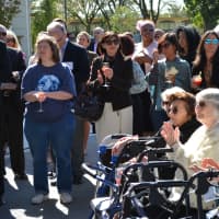 <p>Attendees at The Bristal at Armonk&#x27;s grand open give their applause.</p>