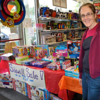 <p>Barbara Sibio of Try &amp; Buy Toy Store at Pleasantville Sales Days on Saturday.</p>