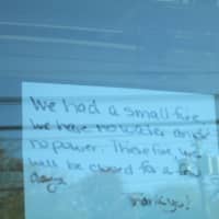 <p>A sign in front of the Olympic Diner in Mahopac. </p>