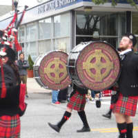 <p>Bag pipes and drummers also entertained the Columbus Day crowd.</p>