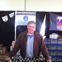 <p>Robert Schemitsch of Putnam County at the Hofbräu beer stand.</p>