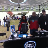 <p>Disc jockey Jimmy Fink, far right, with The Peak Street Team at the 1st Annual Harbor Island International Beer Festival Saturday, Oct. 11 in Mamaroneck.</p>