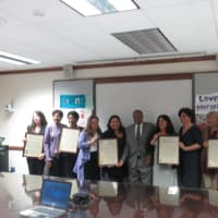 <p>Leaders of five county service organizations display proclamations made by legislators Tuesday.</p>