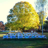 <p>A table awaits guests at the Harvest Hoedown.</p>
