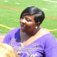 <p>Ray Rice&#x27;s mother, seen here at last year&#x27;s Ray Rice Day, was on hand for Saturday&#x27;s jersey retirement ceremony.</p>