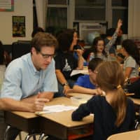 <p>Students got one-on-one instruction from their teachers in Eastchester.</p>
