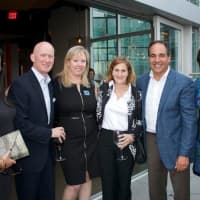 <p>Bronxville agents from Julia B. Fee Sotheby&#x27;s International Realty get ready for the mixer.</p>