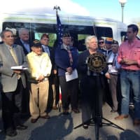 <p>State Sen. Greg Ball and Assemblywoman Sandy Galef joined by members of the  Northern Westchester-Putnam Disabled American Veterans Chapter 137</p>
