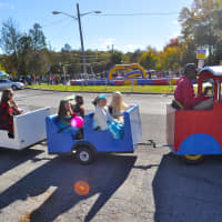 <p>Children were able to take a ride on a train. </p>