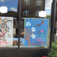 <p>From left, artwork by Lightning and Valkyria Roggero, who are 12 and 7 years old. </p>