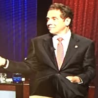 <p>Rob Astorino, left, and Gov. Andrew Cuomo shake hands after Wednesday&#x27;s debate.</p>