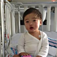 <p>Jay, who has a malformed heart, during one of his many hospitalizations.</p>