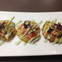 <p>House Cured Tequila Salmon on crispy tostones topped with a mango Pico de Gallo and cilantro crema will be on the Hudson Valley Restaurant Week menu at CHAR in Greenwich. </p>