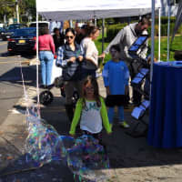 <p>Bubble fun was featured at the fall festival.</p>