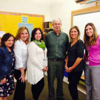 <p>Fletcher meets with some of Irvington Middle School&#x27;s teachers. </p>
