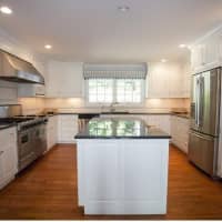 <p>A look at the kitchen at 550 Guard Hill Road in Bedford.</p>