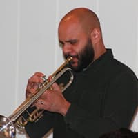 <p>Trumpeter Dave Guy plays for the students at Danbury&#x27;s Wooster School.</p>