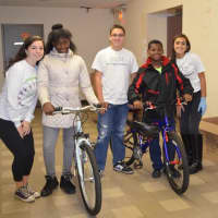 <p>The bikes were distributed at Hope Community Services in New Rochelle. </p>