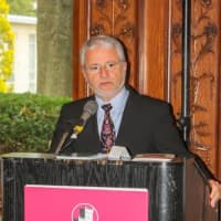 <p>Anthony Davidson, dean of Manhattanville School of Business, welcomes more than 50 nonprofit leaders, board members, and volunteers to Manhattanville College during Nonprofit Westchesters Improving Perceptions conference, Friday, Oct. 24.</p>