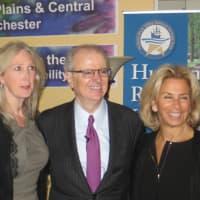 <p>Suzanne Clary, president of the Jay Heritage Center Board of Trustees; New York Chief Judge Jonathan Lippman and Westchester County District Attorney Janet DiFiore after Tuesday&#x27;s talk in Rye.</p>