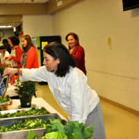 <p>Chefs served greens and salads </p>