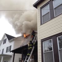 <p>A  house fire in Ossining.</p>