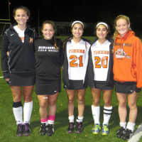 <p>Five senior captains lead the defending Class A Tigers, from left, Sophie Despins, Kimi Chiapparelli, Ellie Seid, Karen Seid and Heather Gardiner.</p>