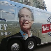 <p>The bus for Foley&#x27;s &quot;New Direction Tour&quot; which he is taking across the state to talk to voters.</p>
