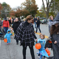 <p>Marchers in the Bedford Village Halloween Parade, which was held Friday afternoon.</p>