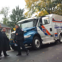 <p>Police investigators and County Medical Examiner&#x27;s personnel in contamination suits were combing the home at 79 Grandview Ave. in Pleasantville on Saturday.</p>