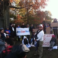 <p>A group calls for more action to help immigrants after President Barack Obama&#x27;s speech in Bridgeport on Sunday. A number of pro-immigrant protesters disrupted Obama&#x27;s speech during the rally. </p>