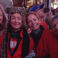 <p>Claire Gladstone, second from left, joins members of Fred&#x27;s Team at the TCS New York City Marathon on Sunday. </p>