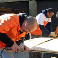 <p>Home Depot volunteers from Port Chester helped build shelters for homeless cats at Harrison&#x27;s Pet Rescue on Sunday.</p>
