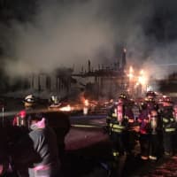 <p>Only the frame remained after the two-story structure fire late Saturday in Yorktown.</p>
