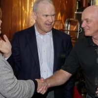 <p>From left, Lily Heaney, Armour Villa Association board member; Joe Houlihan, managing partner of Houlihan &amp; O&#x27;Malley; and Lyle LaMothe, head of sales at the Broken Bow Brewery.
</p>