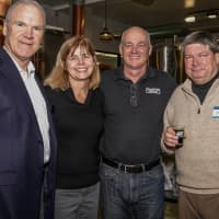 <p>From left, Joe Houlihan, managing Partner of Houlihan &amp; O&#x27;Malley; Kathy and Lyle LaMothe of Broken Bow Brewery; and Steve Wagner, president of the Armour Villa Association.</p>