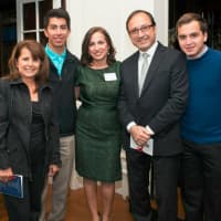 <p>Shirley Acevedo Buontempo with the Guerra family of White Plains. Daniel Guerra, left, is a Class of 2015 Latino U Scholar.</p>