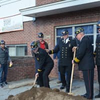 <p>Croton Falls firefighters hold a groundbreaking for their new firehouse.</p>