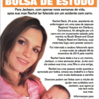 <p>The scholarship fund poster in Portuguese. </p>