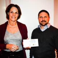 <p>From left: Jill Waller, development assistant for JDRF, Westchester-Fairfield-Hudson Valley Chapters, and Stephen Gnojewski of JDRF.</p>