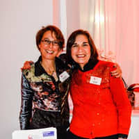 <p>From left: Gwen Salmo, special events coordinator and Judith R. Factor, executive director, Friends of Karen.</p>