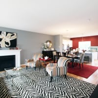 <p>A look at a living room at Ridgeview Commons</p>