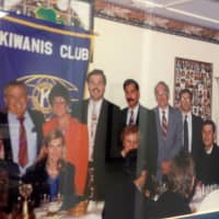 <p>A photo of Calvi (third on the right) hanging in village hall from the early 90s.</p>