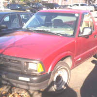 <p>Jorge Valdes, of Shelton, was arrested while driving this red pickup on I-95 near the Westport line. </p>