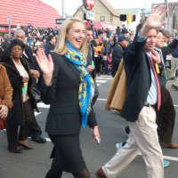<p>Among the dignitaries taking part were newly elected state representative Caroline Simmons, D-144th District, center, and also in foreground to the right, state Sen. L. Scott Frantz, R-36th District. </p>