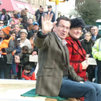 <p>Newly re-elected Gov. Dannel P. Malloy, former mayor of Stamford, was the Grand Marshal for this year&#x27;s parade. Sitting with him is his wife, Cathy.</p>