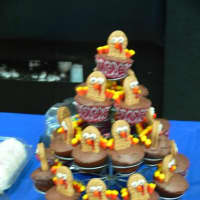 <p>Turkey cupcakes were served for the Thanksgiving holiday. </p>