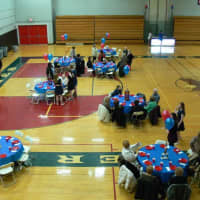 <p>Tables were set up around the gym to honor seniors. </p>