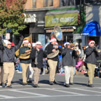 <p>Marching bands were part of the excitement at the New Rochelle Thanksgiving parade. </p>