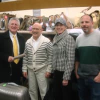 <p>Rilling, Mike Alberts, Stocker and Adam Bosworth at Norwalk Luggage on Wall Street.</p>